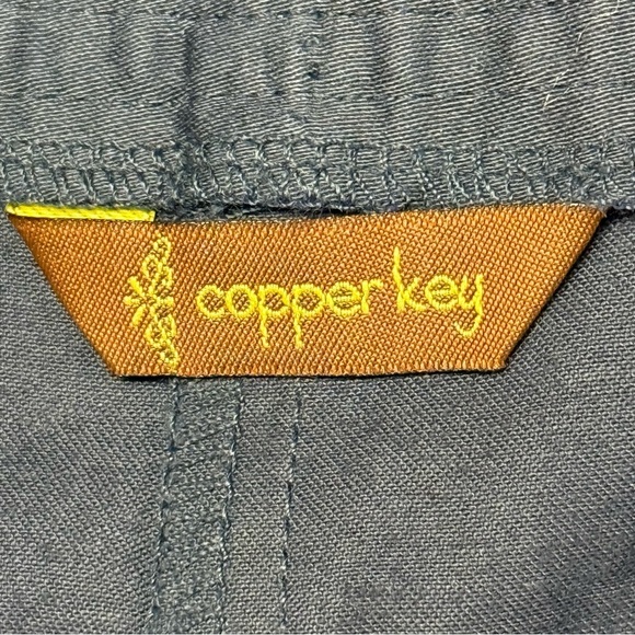 NWT Copper Key Navy Cotton Capri Pants w/ Red Cream Polka Dot Sash - Size 7 - Picture 9 of 15